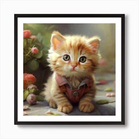 Cute little cat Art Print