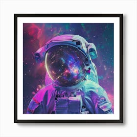 Astronaut In Space Art Print