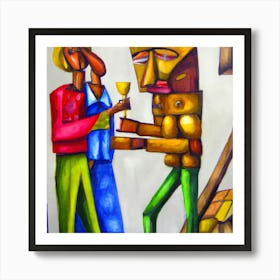 An Cubism Poor People Art Print