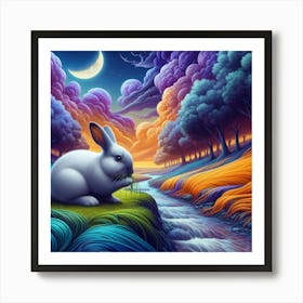 Rabbit In The Forest 1 Art Print