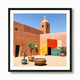 Courtyard Of A Moroccan Village Art Print