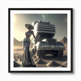 AI Digital Art | Desert Goddess II - Cozy |Wilfredo x DALL-E Art Print