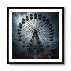 Abandoned Amusement Park Art Print