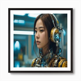 Robot Girl Stock Videos & Royalty-Free Footage Art Print