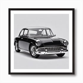 Classic Car In Black And White Art Print