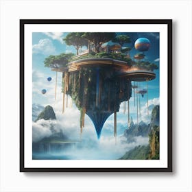 Floating Island Art Print