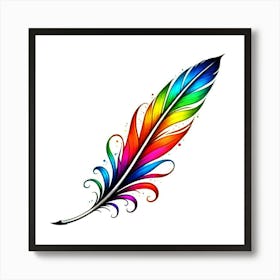 Feather Tattoo 17 Art Print