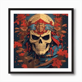 Skull Samurai Art Print