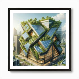 Futuristic Green Building Art Print
