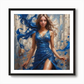 Blue Dress Art Print