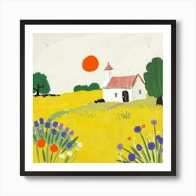 Church In The Field 1 Art Print