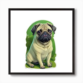 Pug Dog Art Print