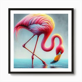 Pink Flamingo Art Print