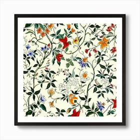 Sunny Meadow London Fabrics Floral Pattern 5 Art Print