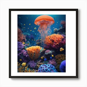 Jelly fish٠ Art Print