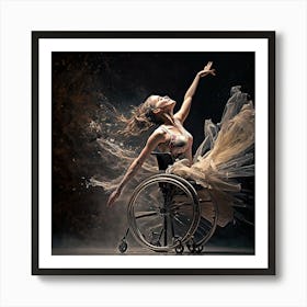 Dancer In A Wheelchair Art Print