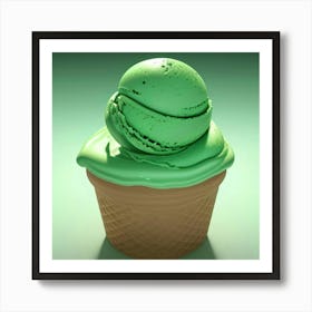 Ice Cream In A Cone Art Print