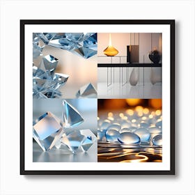 Collage Of Crystals Art Print