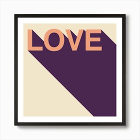 Retro Love (Pink/Purple) Art Print