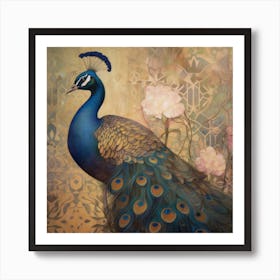 Peacockklimt Art Print