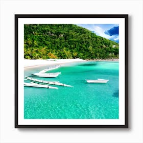 Boats On The Beach Art Print