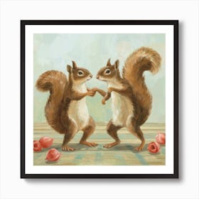 Salsa Dancing Squirrels Soirée Print Art And Wall Art Art Print