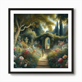 Garden Of Roses Art Print