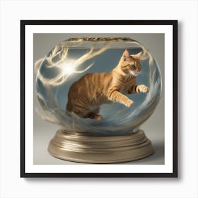 Cat In A Fish Bowl 28 Art Print