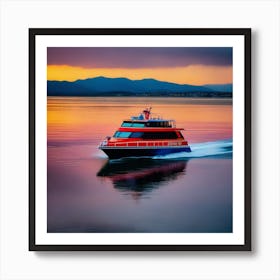 Sunset On The Water Art Print