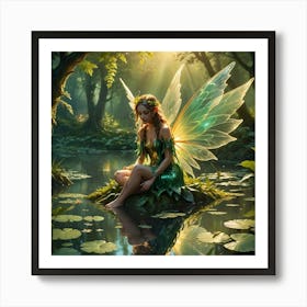 Fairy In The Forest Art Print