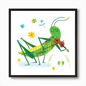 Grasshopper Square Art Print
