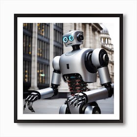 Robot In The City 9 Art Print