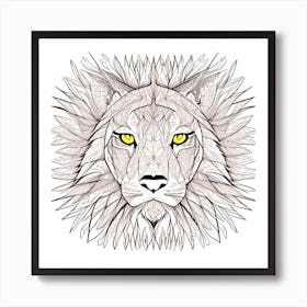 Lion Head 5 Art Print