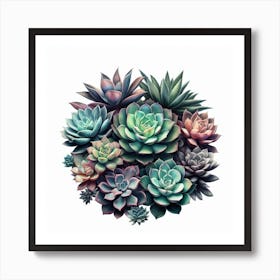 Succulents 1 Art Print