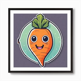 Carrot Sticker 10 Art Print