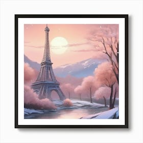 Eiffel Tower Magical Landscape Art Print