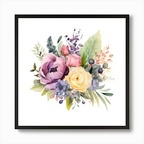 Watercolor Flowers 7 Art Print