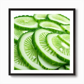 Cucumber As A Logo Miki Asai Macro Photography Close Up Hyper Detailed Trending On Artstation S (2) Art Print