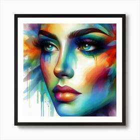 Colorful Woman Art Print