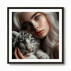 White Tiger 48 Art Print