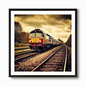 Transportation Railway Transport Rail Track Chemin De Fer Train Britain Signal Yellow Red (10) Art Print