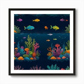 Default Create Unique Design Of Under Ocean 0 Art Print