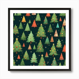 Christmas Trees Art Print