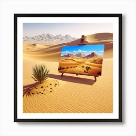 Desert Landscape - Desert Stock Videos & Royalty-Free Footage 1 Art Print