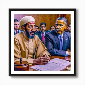 Obama And Obama Art Print