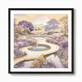 Lavender garden Art Print