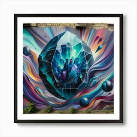 Abstract glass Art Print