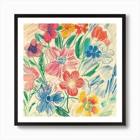 Spring Flowers Painting Matisse Style 7 Art Print
