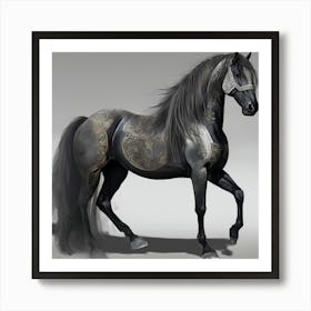 Black Horse Art Print