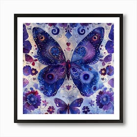 Blue Butterfly 9 Art Print